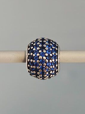 Authentic Pandora Retired Pave Lights Charm with Blue Nano Crystal – 791051NCB